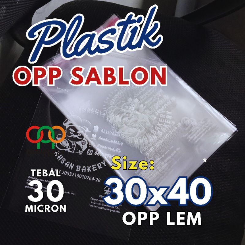 

Plastik OPP 30x40 Sablon | 1000 pcs | Tebal 30 micron