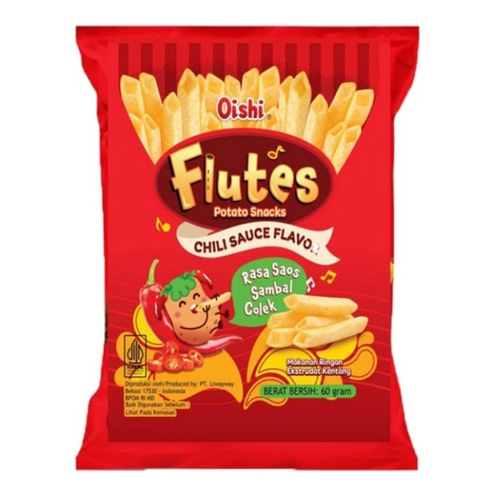 

Oishi flutes sambal cobek 60 gram