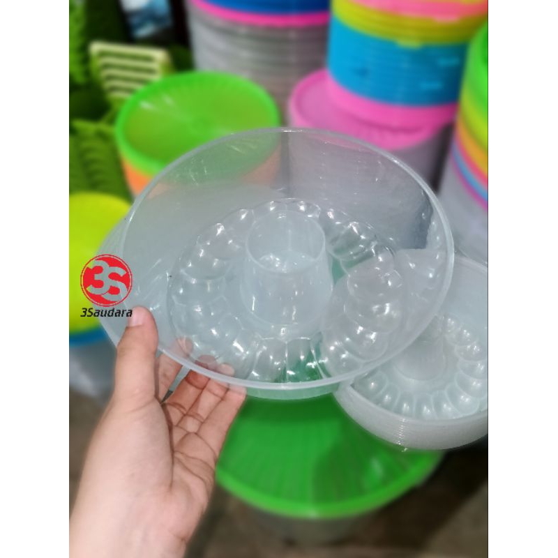 CETAKAN PUDING BULAT TRANSPARAN / TUANGAN AGAR AGAR JELLY PUDING