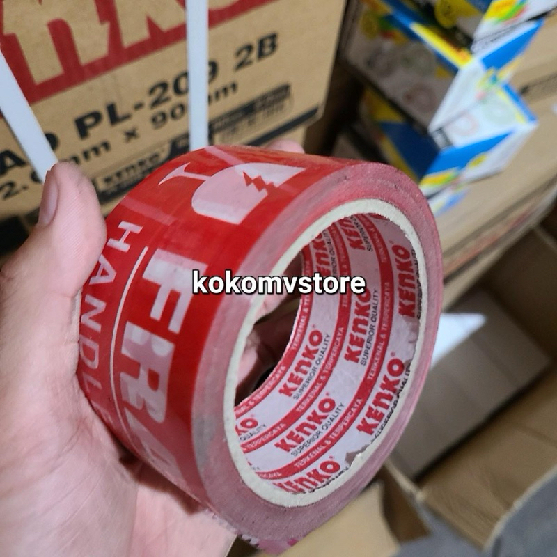 

opp fragile / lakban merah dan putih