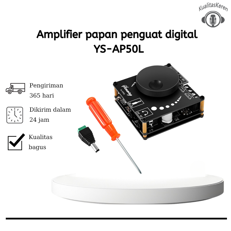 b_YS AP50L Amplifier Audio Digital Mini Stereo 50Wx2 Bluetooth 5.1 AUX USB HiFi 4 8 16 Ohm Speaker D