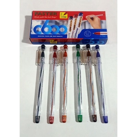 

Pulpen Faster C600 0,7mm-Hitam