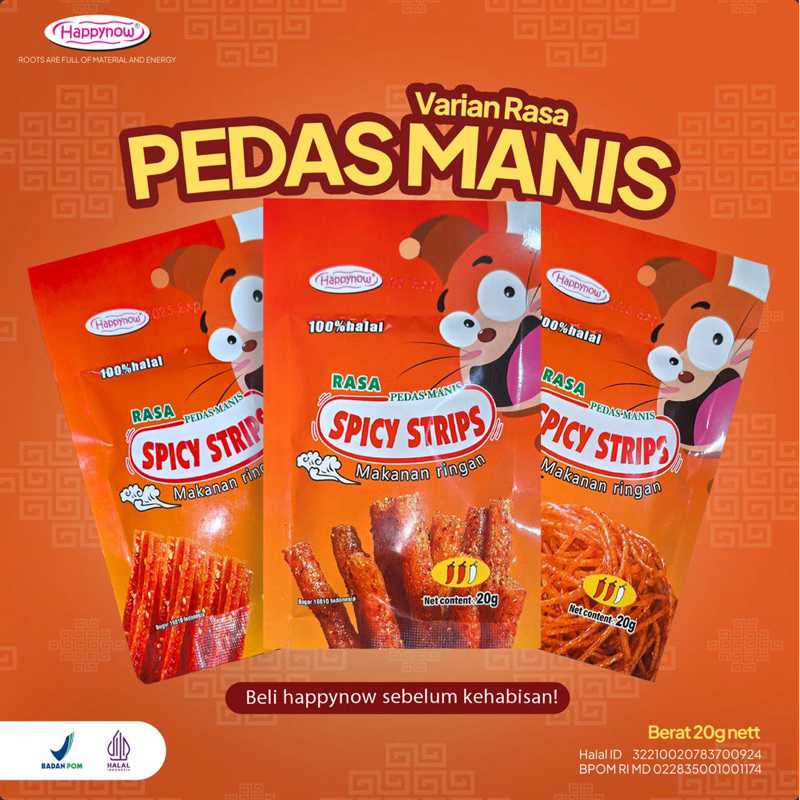 

Happy Now Snack Spicy Sticks Mix Bundling 3 Jenis Bentuk
