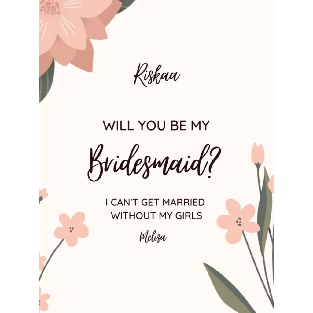 Bridesmaid Card // Kartu Bridesmaid