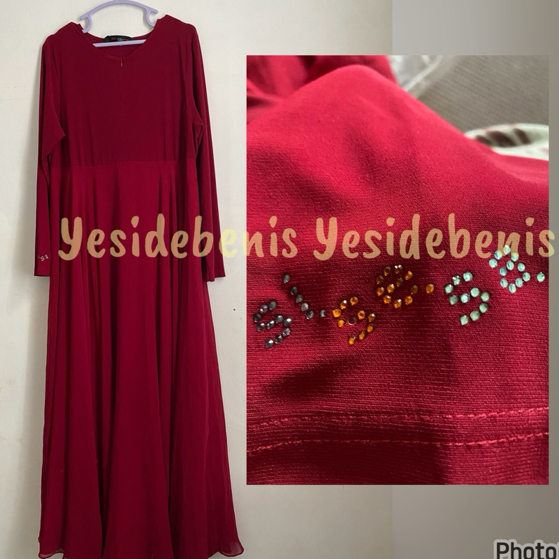 PRELOVED DRESS SISESA ARIFAH ORIGINAL WARNA MAROON
