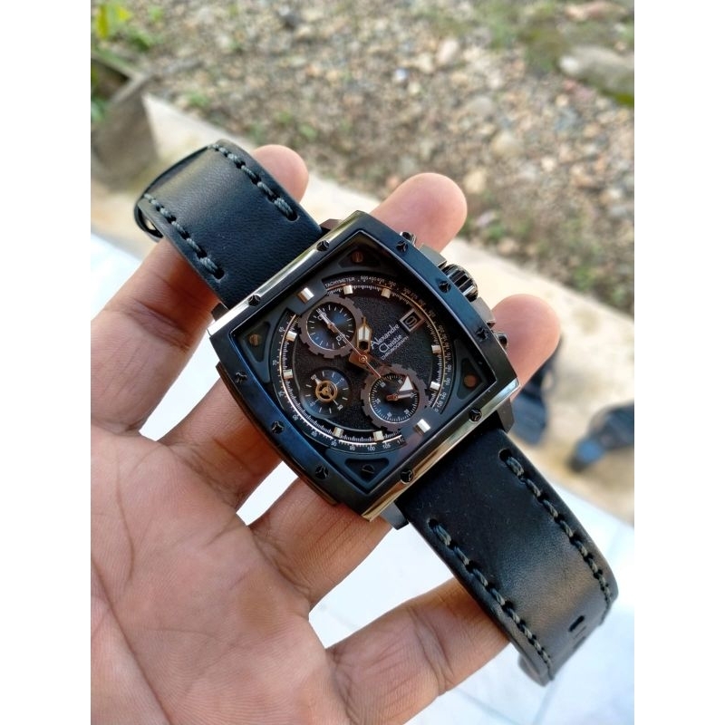 Jual Jam Tangan Pria AC 6376MC Full Black All Original 100%
