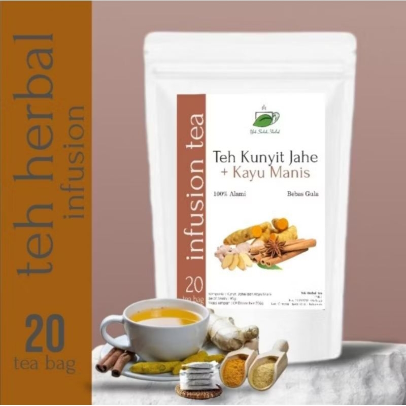 

TEH KUNYIT, JAHE + KAYU MANIS / TUMERIC ( 20 tea bag )