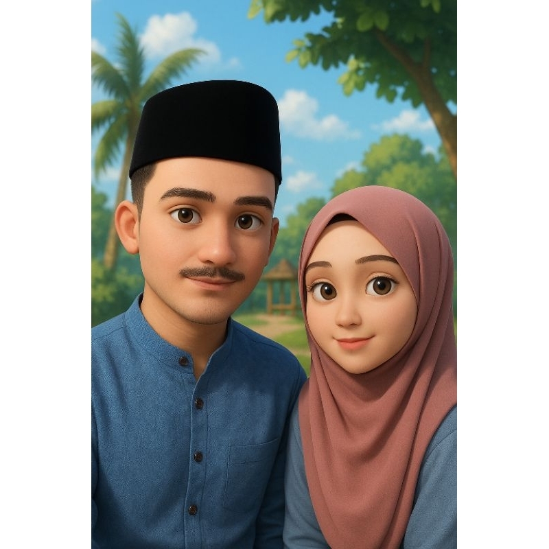 JASA EDIT FOTO KARIKATUR 3D | KELUARGA | PASANGAN | PERUSAHAAN