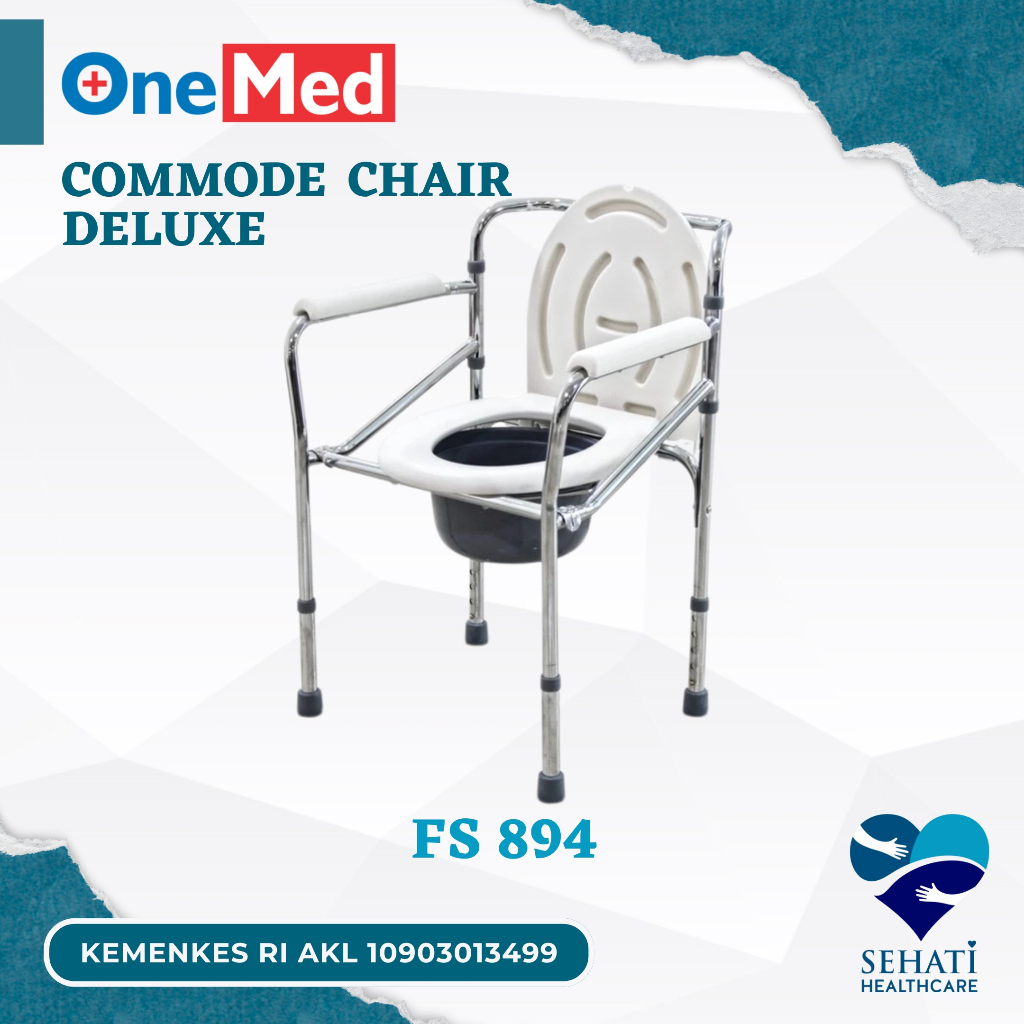 Kursi Toilet BAB Commode Chair Tanpa Roda Bongkar Pasang Gea Onemed Medis Kesehatan