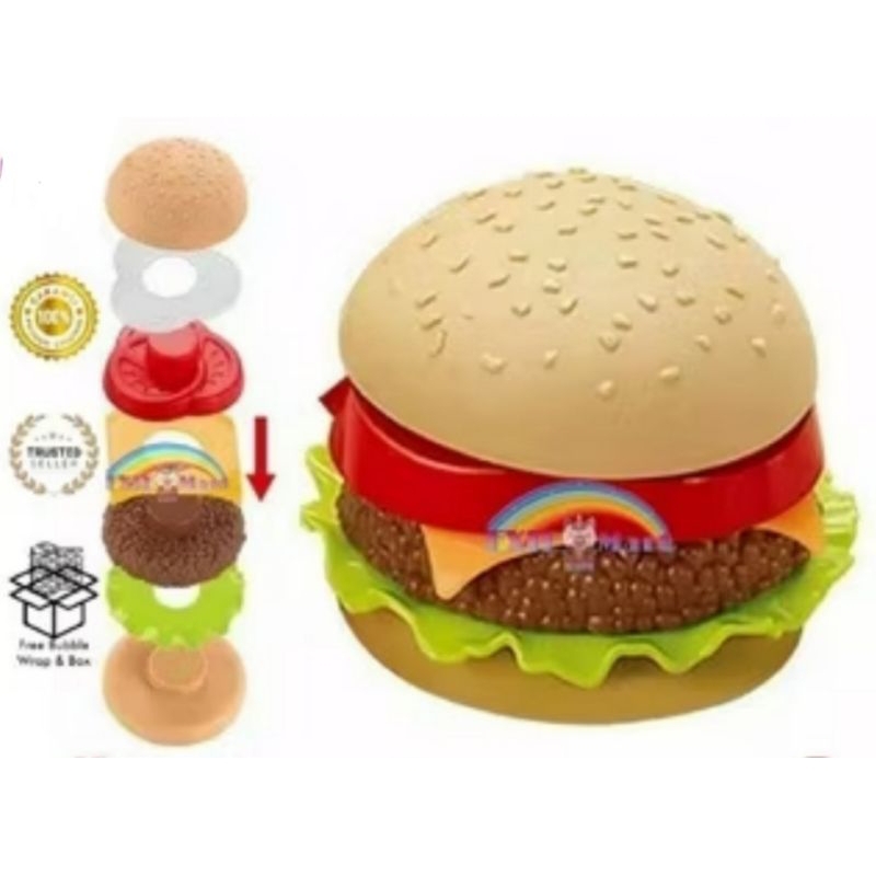 Mainan anak Hamburger#miniatur sandwich burger