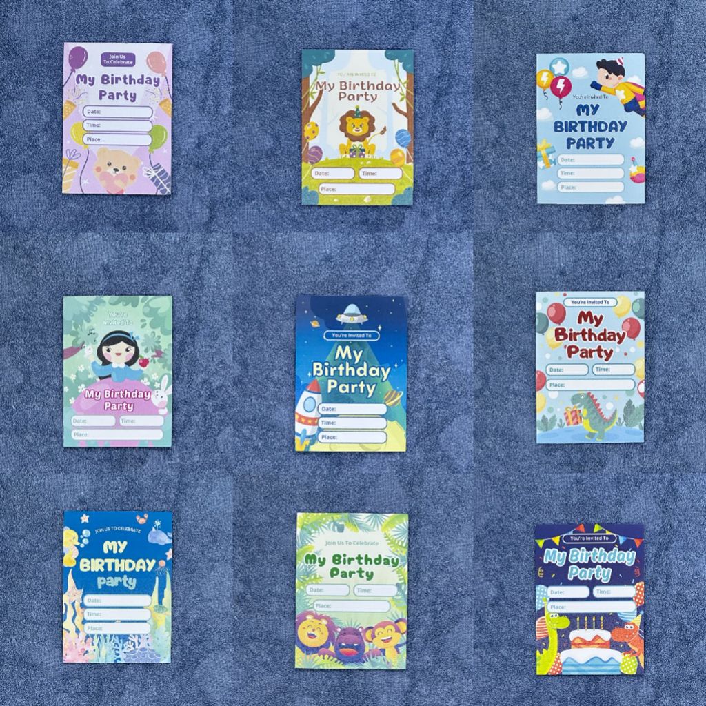 

Kartu Undangan Ulang Tahun 1 Sisi (15pcs)