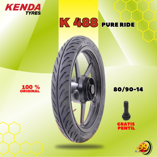 Ban Motor Matic KENDA K488 80/90 Ring 14 Tubeless