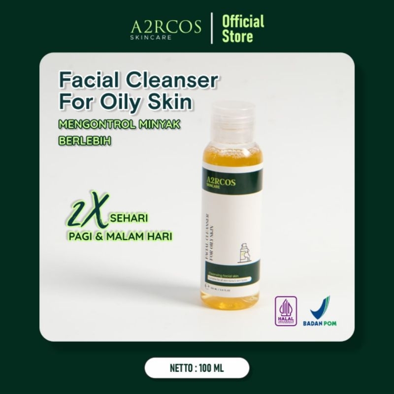 A2RCOS facial cleanser Oily skin, Sabun wajah untuk kulit berminyak dan berjerawat