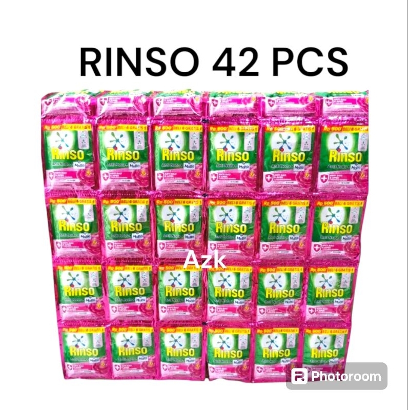 Rinso cair 42 pcs | deterjen cair murah 42 saset