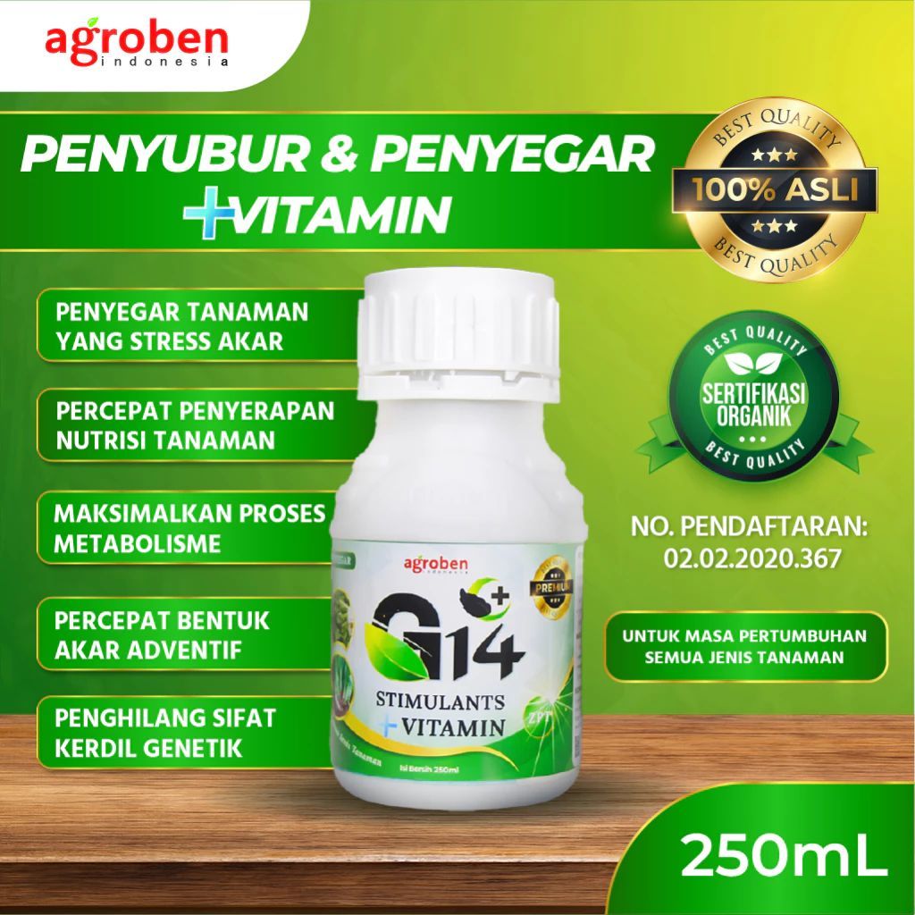 (PROMO) Agroben G14 Penyubur Nutrisi Dan Vitamin 250ml