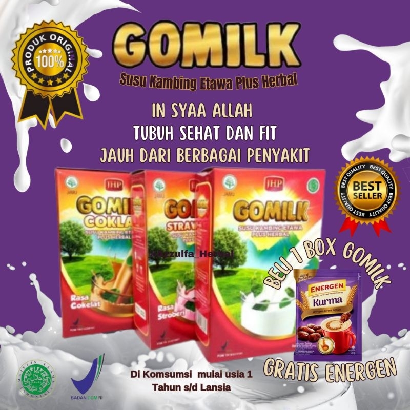 

GOMILK SUSU KAMBING PLUS HERBAL ( BELI 1 BOX GRATIS ENERGEN)