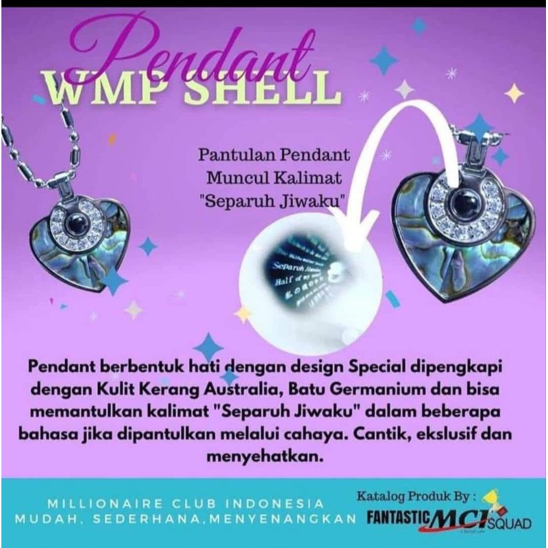Kalung Wmp Shell Mci 100% Asli New Segel