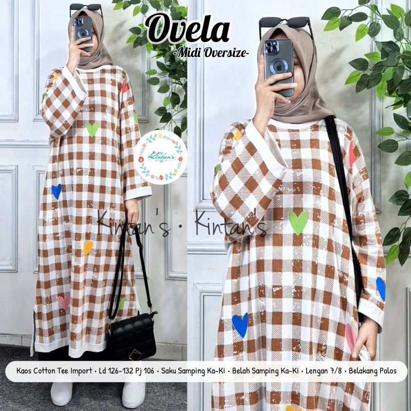Kaos Tunik Jumbo Oversize Dress Midi Atasan Cotton Import Tebal Ademm Nyamann