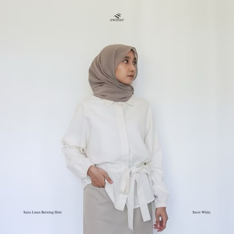 Saira Linen Batwing Shirt - Swifter X Juniar
