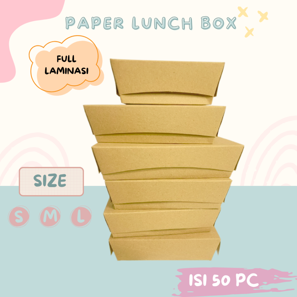 

Kotak Makan Kertas Selip Polos | Lunch Box | Kemasan Makanan ECO Kraft | Box Ayam Geprek | Kotak Box Makanan | Box Kertas