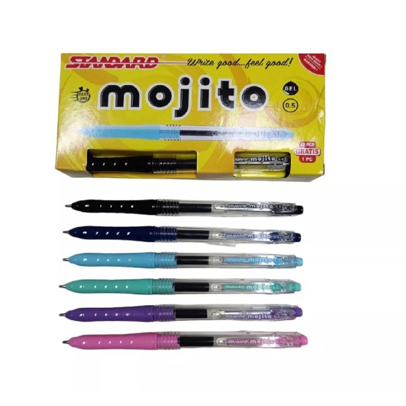 

Pulpen Standard Cetekan Mojito Fast Dry Gel 0.5-Hitam