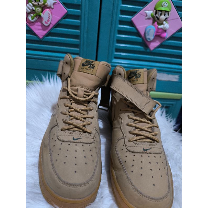 Sepatu Nike Air Force 1 High 07 LV8 WB 'Flax' Size 44/28