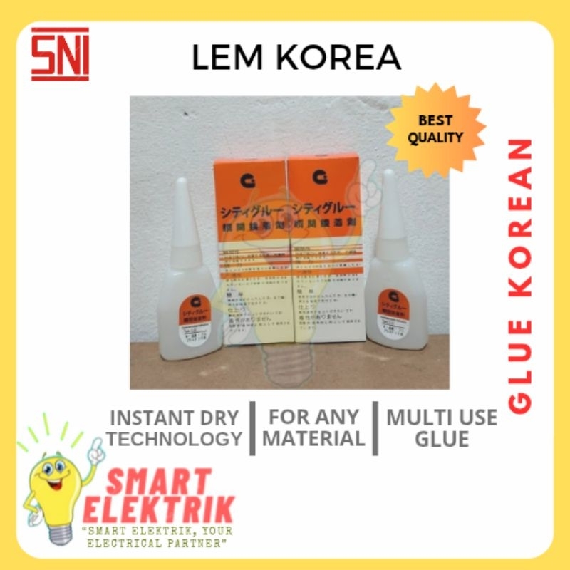 

( 1Pcs ) Lem Perekat Serbaguna/ Lem Korea/ Lem Gila/ Lem Super/ Lem C