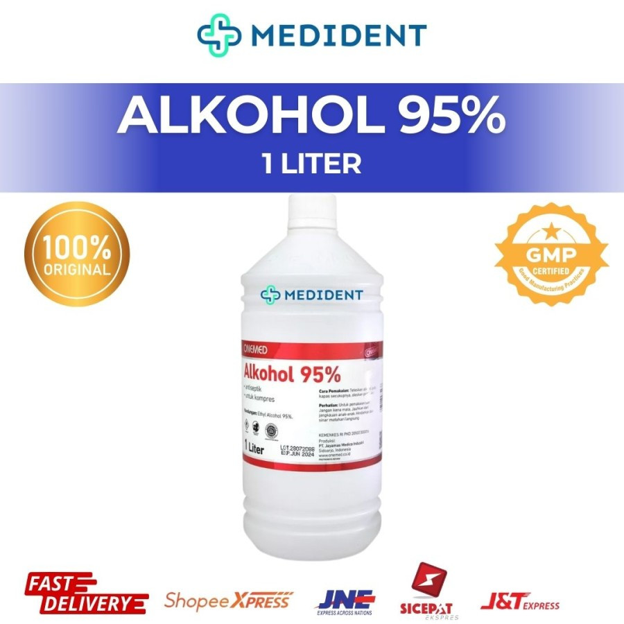 Alkohol 95% 1 Liter / Alkohol 95% / Alkohol Onemed 1 Liter / Alkohol 1 Liter / Alkohol