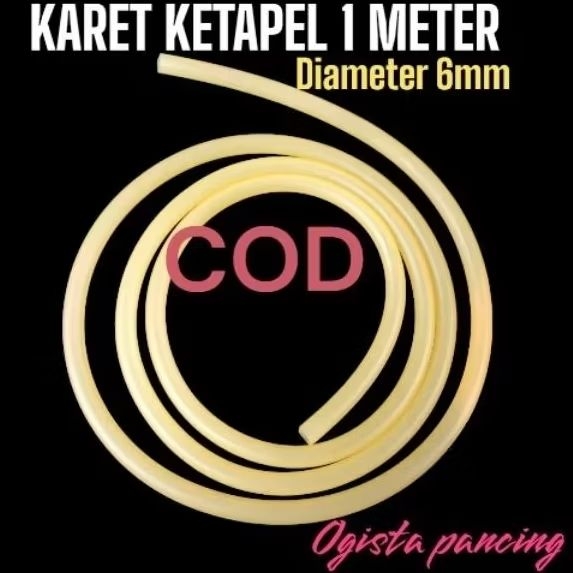 KARET KETAPEL 1 METER BULAT DIAMETER 6 MM