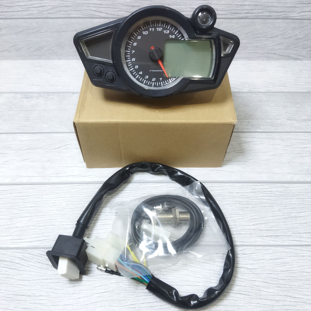 Speedometer Digital + RPM Model Koso RX1N Universal Kilometer Assy Gauge Set Igawa Koso RX1N Cocok U
