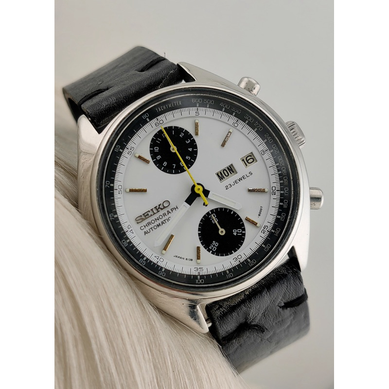 Jam Tangan SEIKO Panda CHRONOGRAPH  WHITE DIAL. Seiko Original