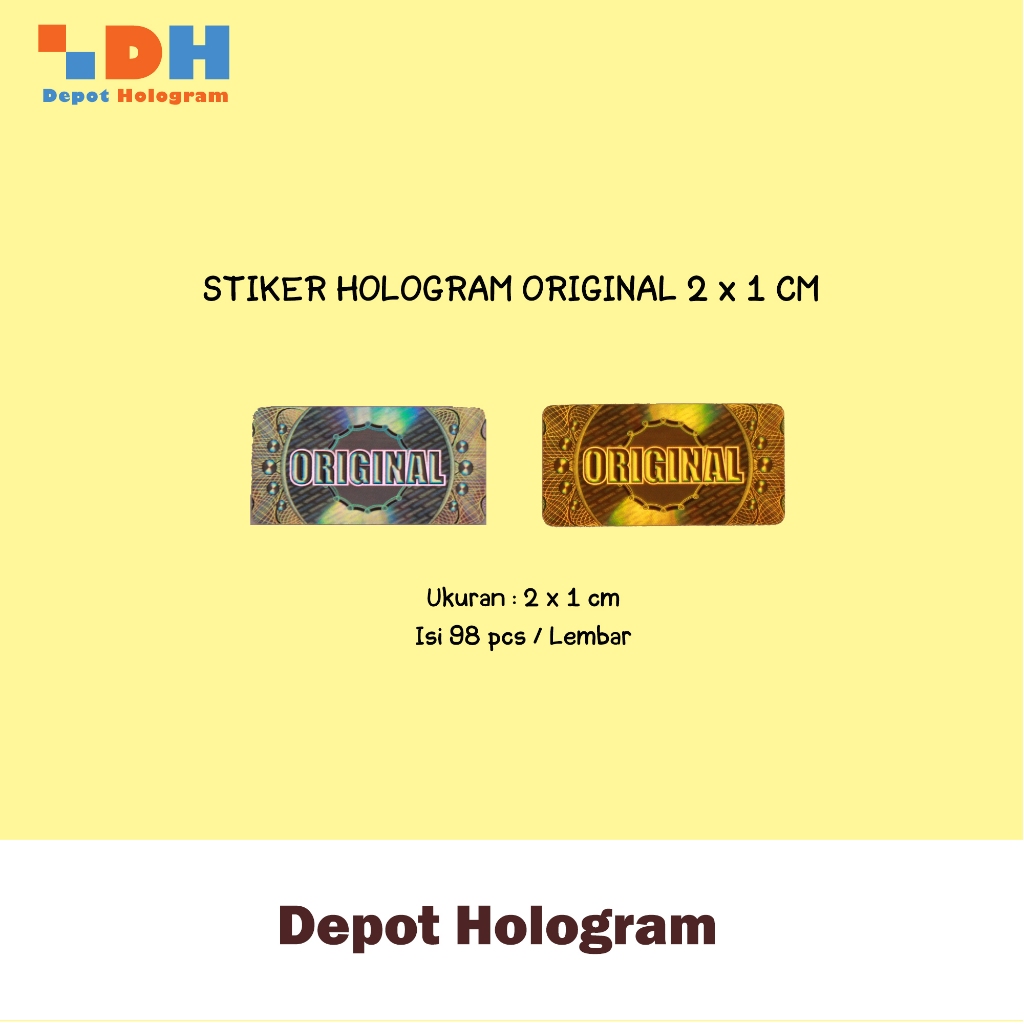 

PAKET 10 lembar Stiker Hologram 3D Original 1 x 2 cm SILVER - (10 LBR)