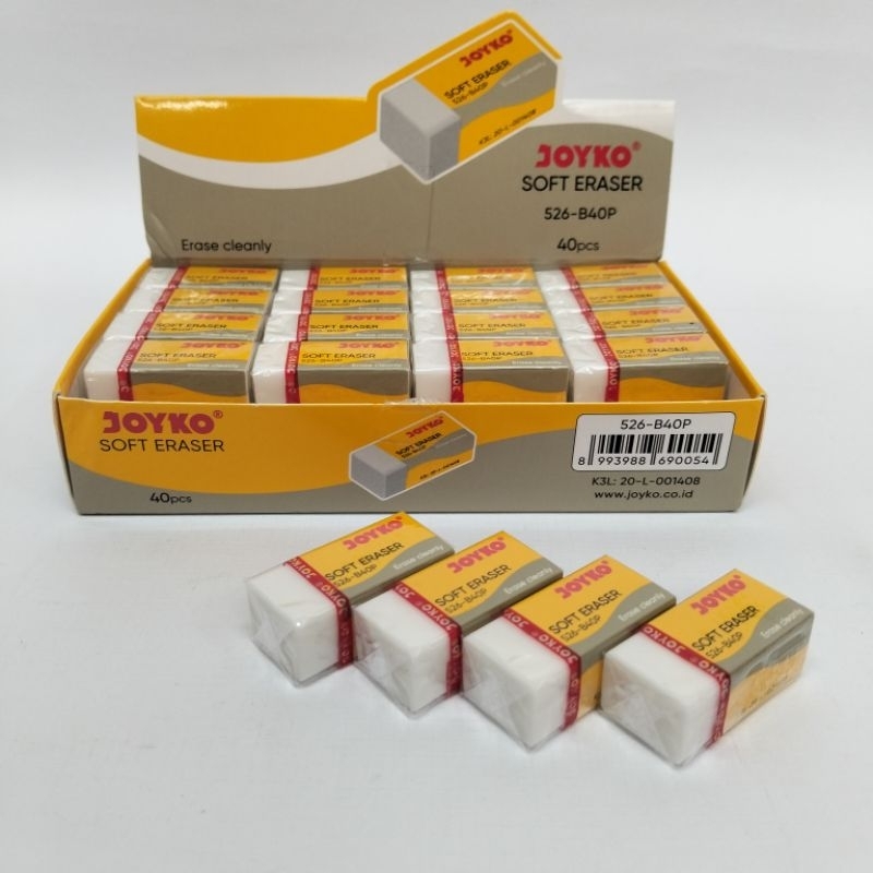 

Eraser / Penghapus Joyko 526-B40P Putih Kecil
