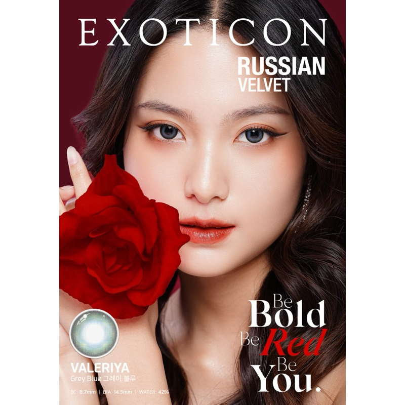 Exoticon - New Russian Velvet Series Softlens - Ukuran : Normal (Plano) & Minus -0.50 sd -6.00 -Sofl