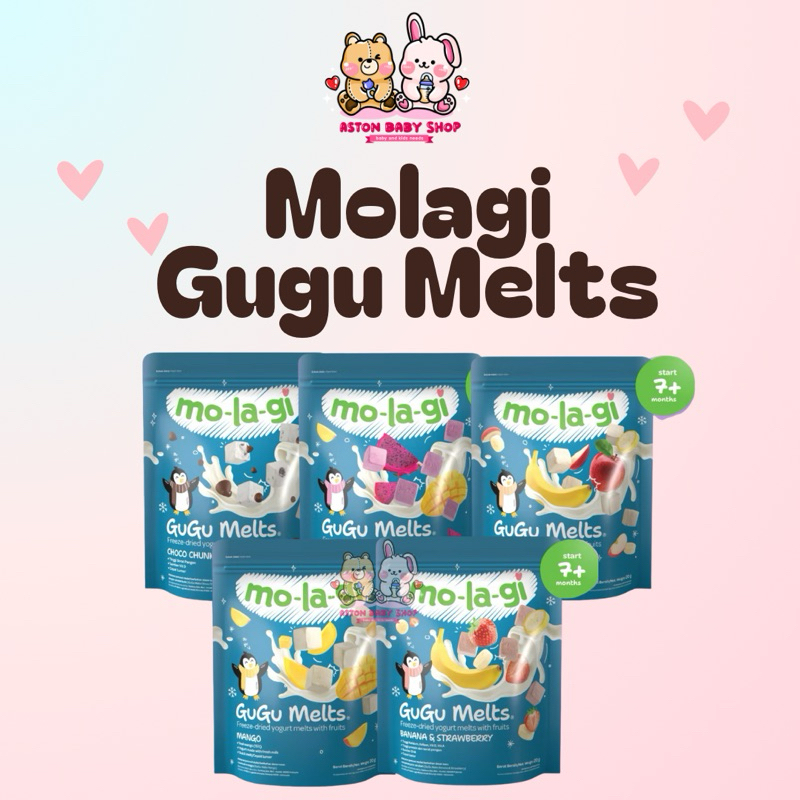 Molagi Gugu Melts Yogurt Snack - Snack Bayi 7 Bulan Ke Atas - Cemilan Bayi
