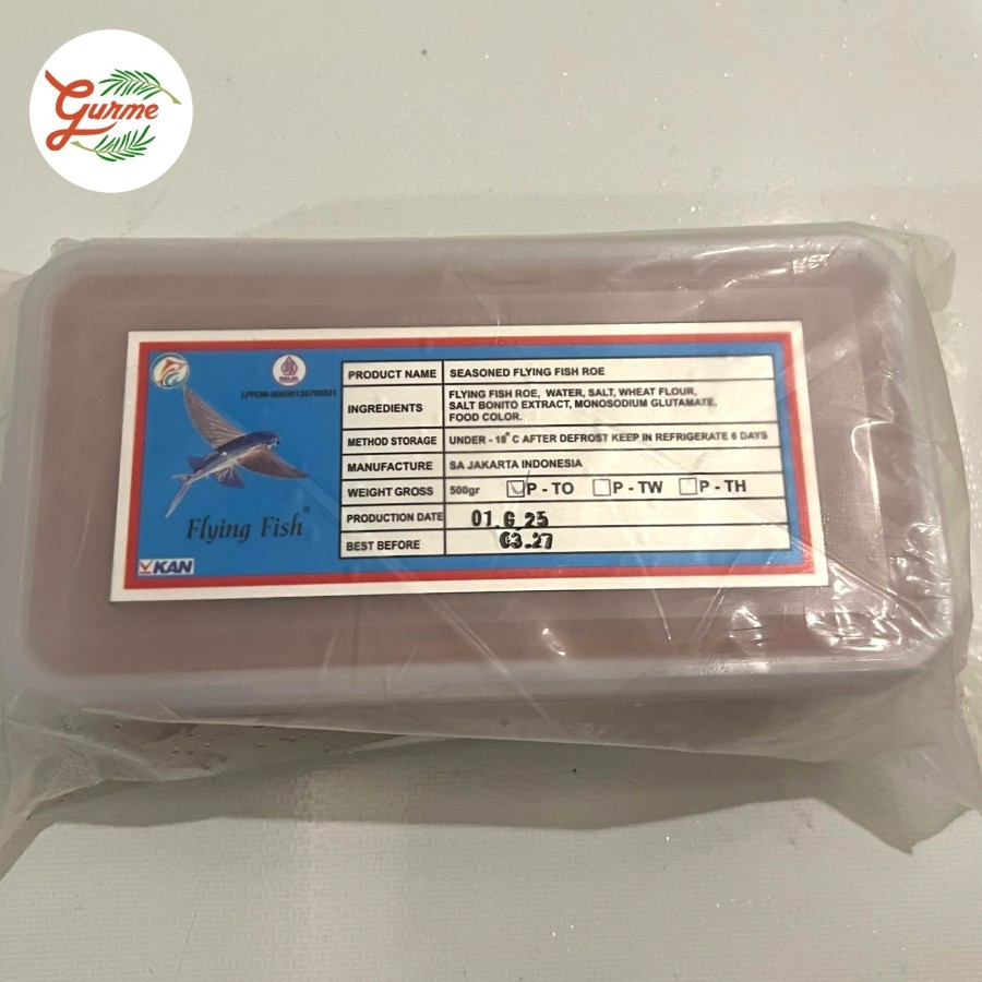 

Tobiko Frozen Flying Fish Roe Premium Grade B 500gr
