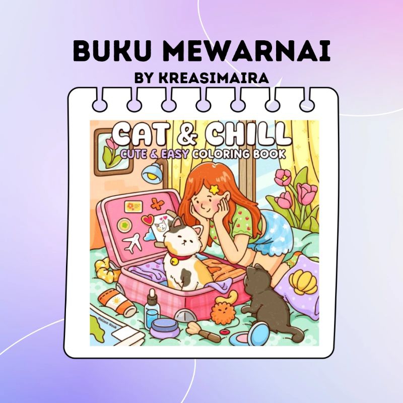 

Cat and Chill Coloring Book by Maison Nook