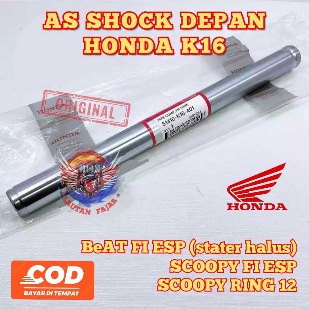 AS SHOCK DEPAN HONDA K16-DRAT ASLI ORIGINAL BEAT ESP SCOOPY ESP GENIO Beat Fi Esp Stater Halus , Sco