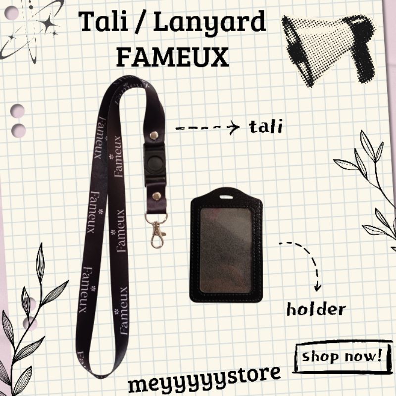 

READYYY Tali ID CARD FAMEUX Cosmetic / Lanyard FAMEUX [STOCK MELIMPAH] Termurahhh Harga Grosir!