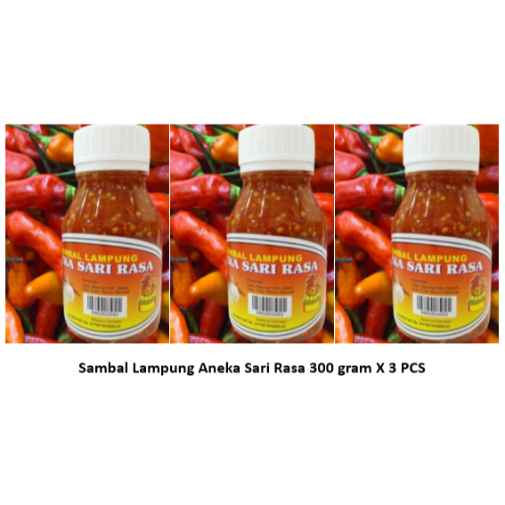 

Sambal Lampung Aneka Sari Rasa 300 gr X 3 PCS