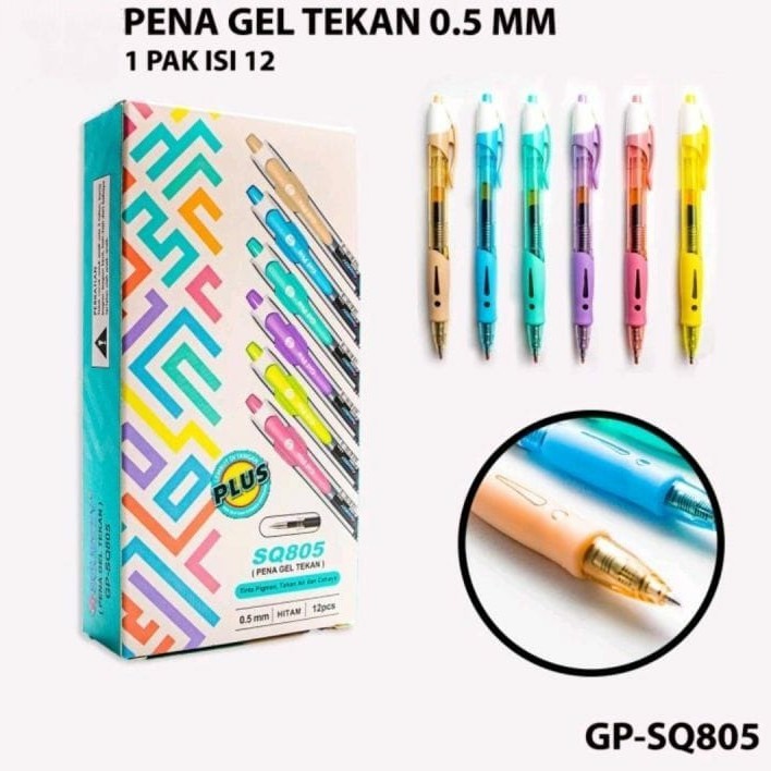 

TBMO Squeezy Gel Pen 0.5mm Plus GP-SQ805 | Hitam