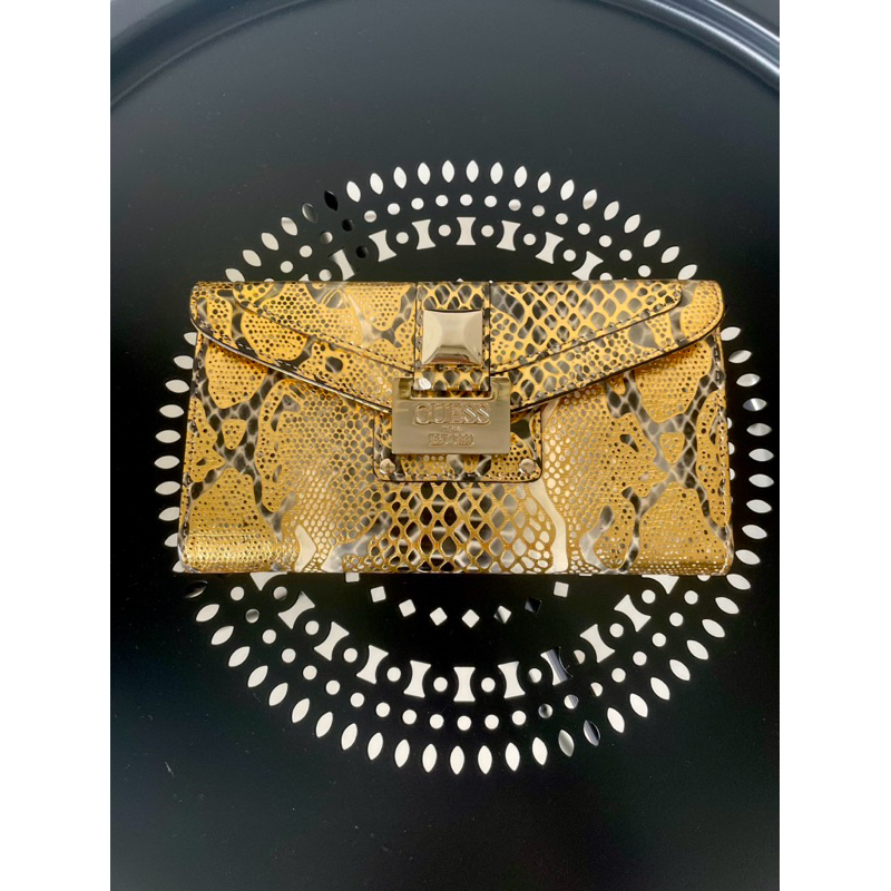 Preloved dompet GUESS/ Dompet pesta with BOX/purse/cluth/