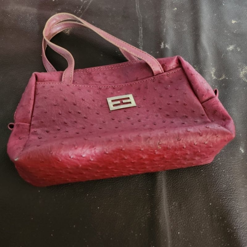 tas motif cantik wanita warna merah