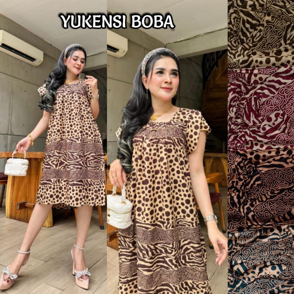Daster Dada Kerut Yukensi Dress Wanita Cantik baju Santai Adem Nyaman