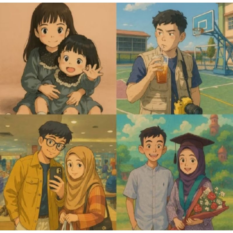 (Pesan 2 Bonus 1) Jasa Edit Foto Menjadi Anime/3D Kartun