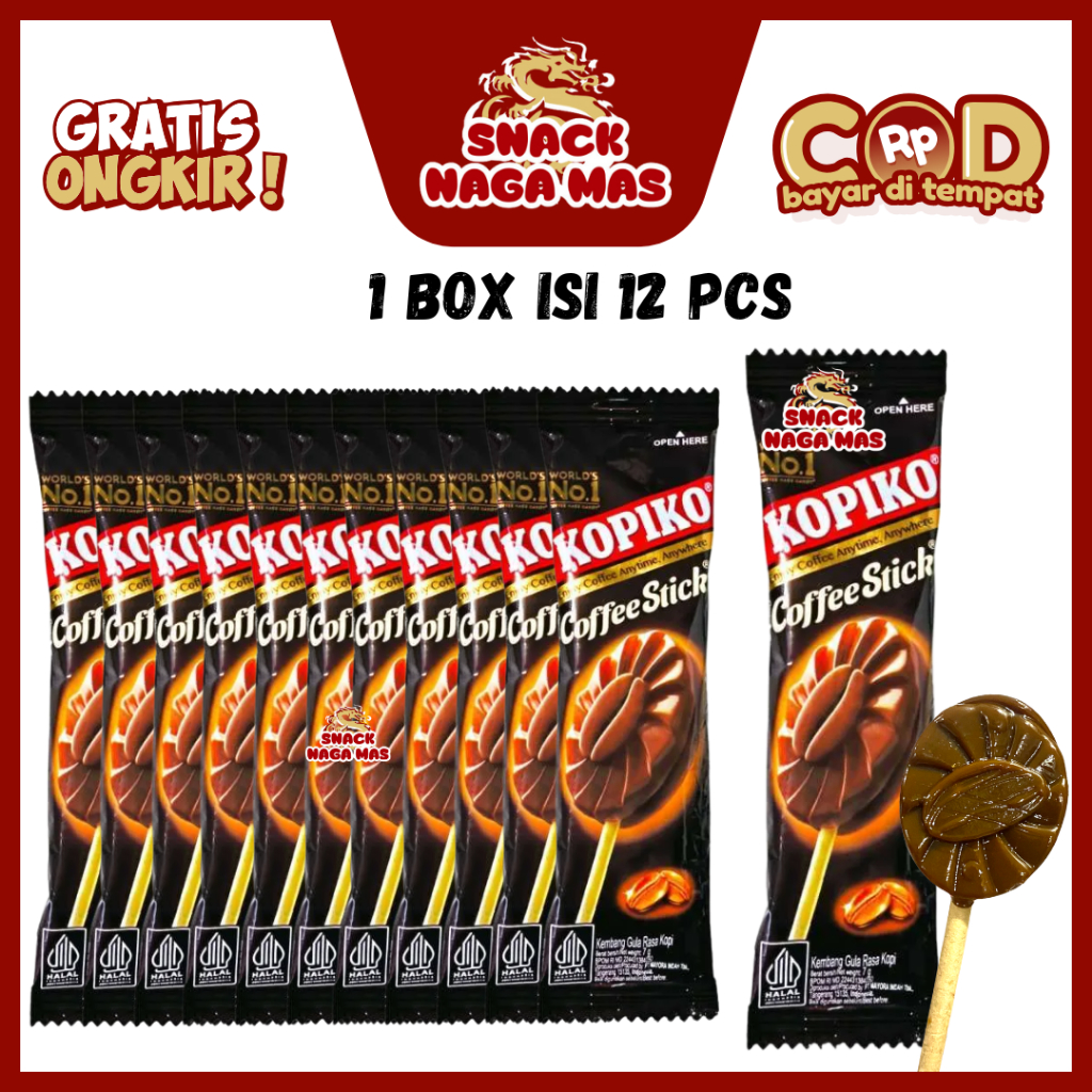 

PERMEN KOPIKO LOLIPOP COFFEE CANDY BLISTER PERMEN KOPI [1 BOX ISI 20 PCS]
