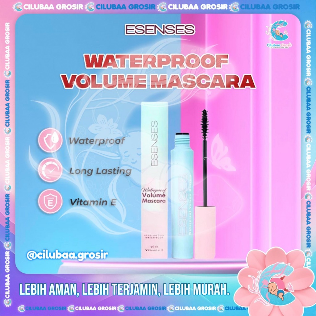 ESENSES Waterproof Mascara 8ml || Longlasting || Vitamin E || Bulu Mata Lentik