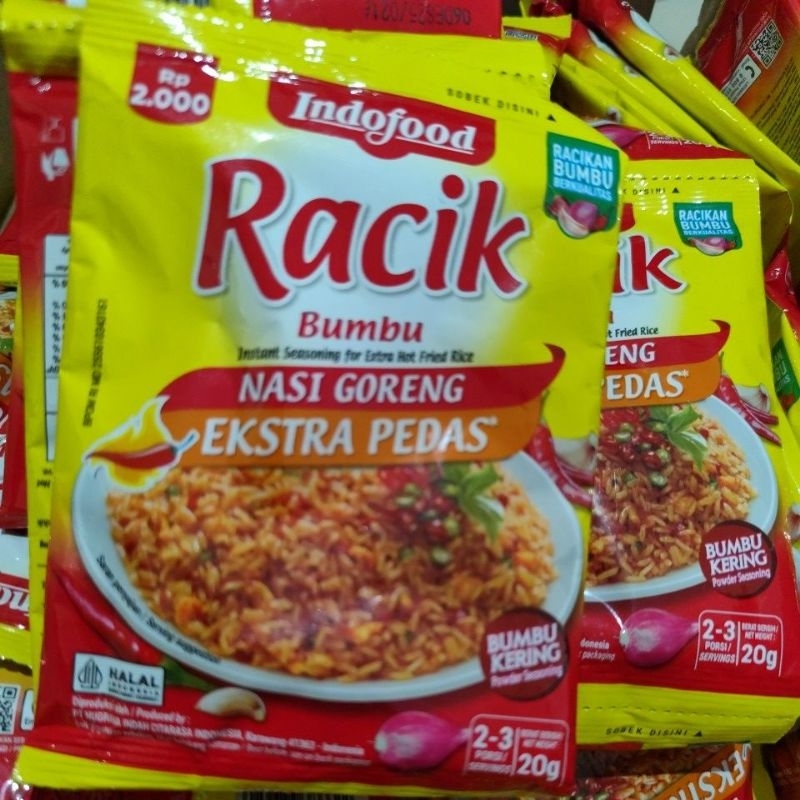 

Racik Bumbu nasi goreng Ekstra pedas 20g x10 pcs ( 1 rtg) exp 2026