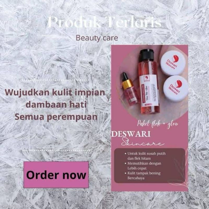 Deswari skincare Paket flek + glow / paket susah putih Deswari Skincare