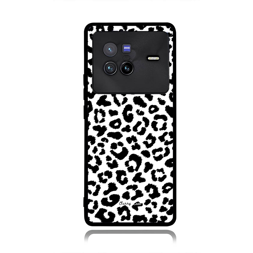 Phone Case VIVO X90 X80 X70 X60 X50 Pro TPU Rubber Softcase Black And White Pattern Leopard